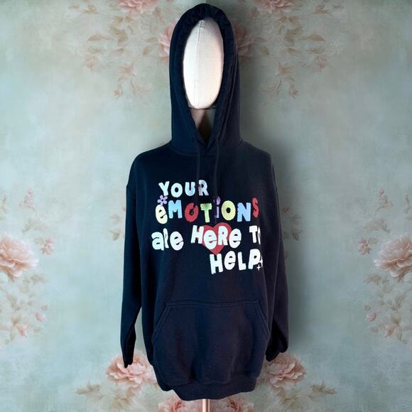 The Lost Bros x Disney Inside Out Emotions Black Pullover Hoodie Sweater - Picture 1 of 6